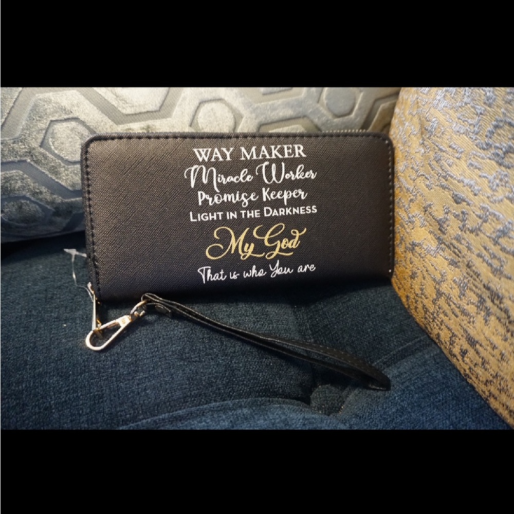 Way Maker Black Inspirational Women's Wallet